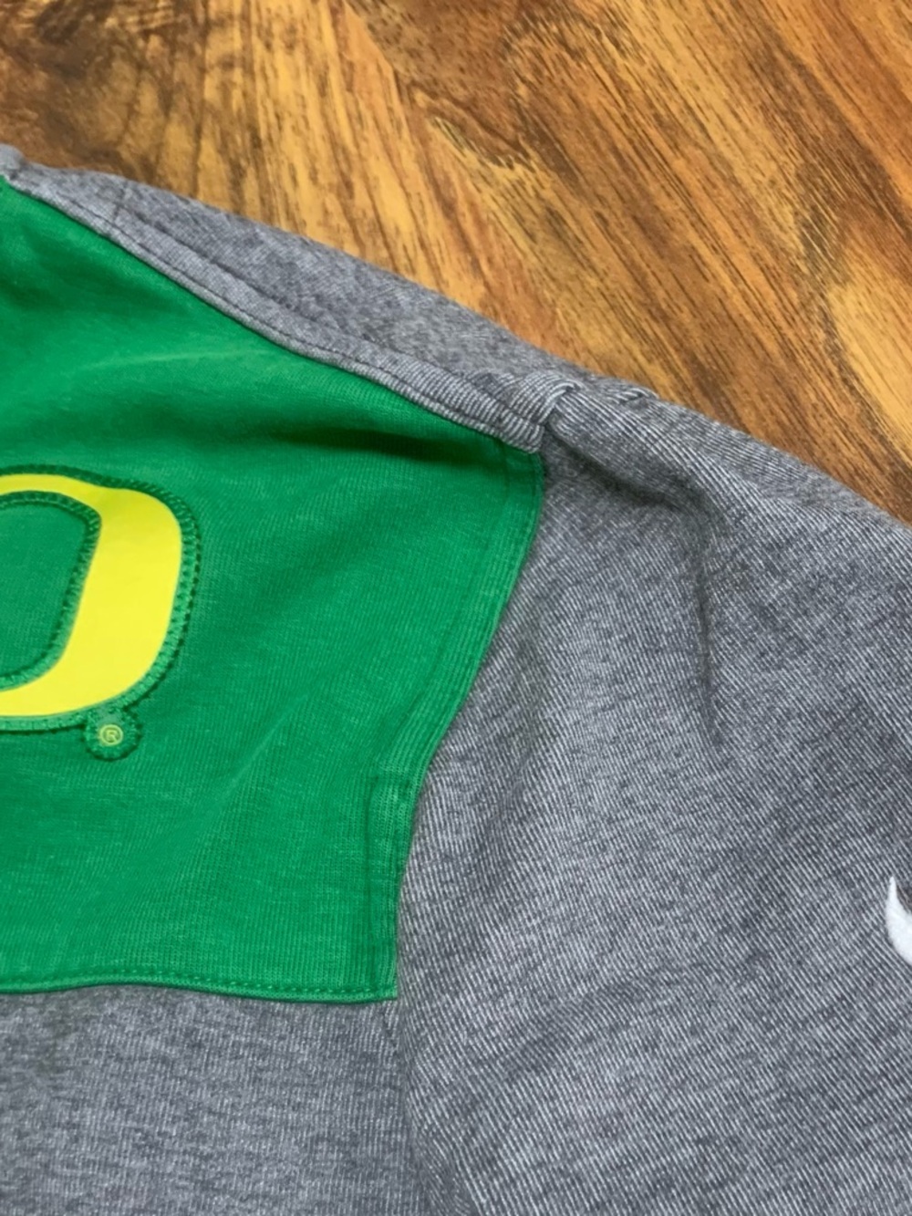 Nike Gray Crewneck Sweatshirt with Green Accents - Picture 11 of 13